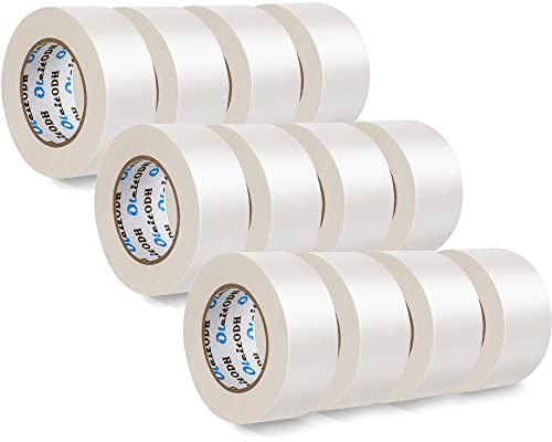 Oleitodh 12 Pack White Duct Tape Heavy Duty,8.3 Mil Thickness,2 Inches x 30 Yards,Strong Industrial Strength,Flexible,No Residue,Waterproof and Tear by Hand,Multi-Use for Indoor & Outdoor Repairs - color: White, size: 2in X720 Yards