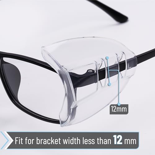 UNCO- Safety Side Shields for Glasses, 2/4/6/10/12/16/20/24/30/32 pcs, Safety Glasses Side Shields for Eyeglasses - style: 10 Pcs