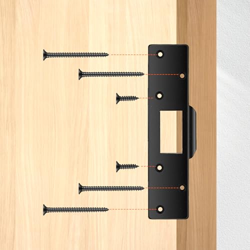 7" Deadbolt Strike Plate Extra Long Door Strike Plate Heavy Duty Version Security Latch Strikes Oversized Striker to Repair Damaged Worn Frame/Slot/Jamb Door Backplate Large Hole to Fix Latch Sticking