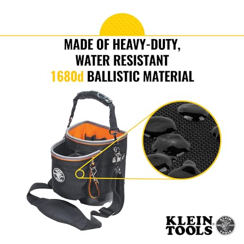 Klein Tools 55419SP-14 Tool Bag with Shoulder Strap Has 14 Pockets for Tool Storage, Can Fit Long Screwdrivers - size: Shoulder Pouch