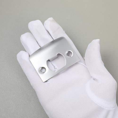 2 Pack Universal Door Strike Plate with Screws, 2-1/4 Inch x 1-7/16 Inch, Round Corner Strike Plates for Interior Doors Door Latch Plate
