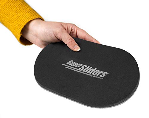 Super Sliders 9 1/2” x 5 3/4” Reusable XL Heavy Furniture Sliders, Felt Floor Protectors for Hardwood Floors, Brown (4 Pack)