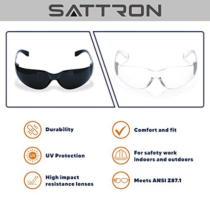 Clear Safety Glasses Bulk of 24, ANSI Z87.1 Eye Protection for Women Men, Scratch & Impact Resistant Protective Glasses, Ideal for Lab, Construction, Shooting - color: 24pack Clear Lens