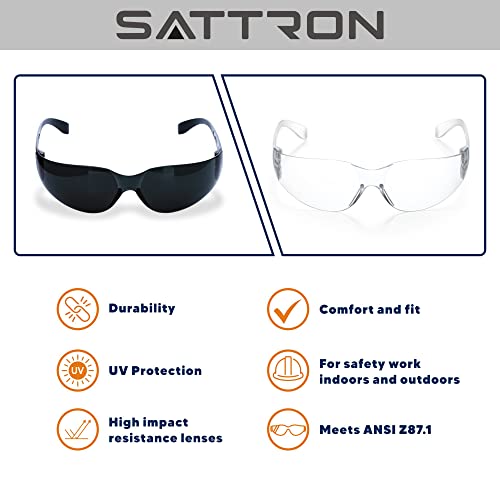 Clear Safety Glasses Bulk of 24, ANSI Z87.1 Eye Protection for Women Men, Scratch & Impact Resistant Protective Glasses, Ideal for Lab, Construction, Shooting - color: 24pack Clear Lens