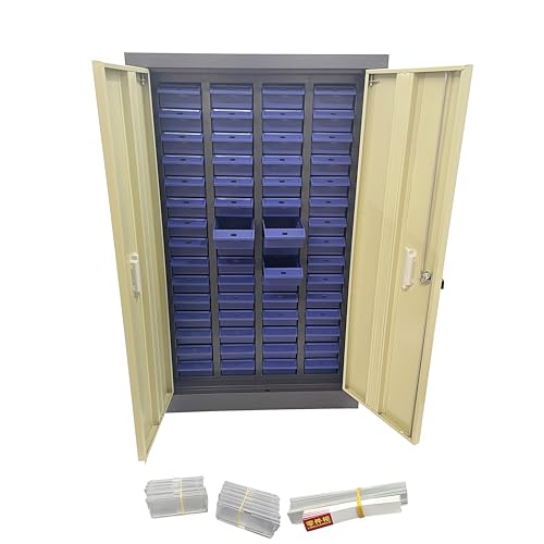Parts Cabinet Screw Hardware Spare Parts Storage Organizer with 60 Small Drawers 7.8 * 3.9 * 1.9 inch for Bolts Nuts Legos Beads Metals Documents Garages Factories Offices with Lockable Door