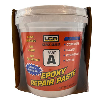 Polygem LCR Crack Sealer and Paste for Concrete Wall Leak Repair - High Strength 2 Component System Works on Concrete, Wood, Fiberglass, Metal, Plastic, Glass, and More