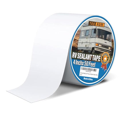 RV Sealant Tape White, 4 Inch X 50 Feet, Waterproof, UV Resistant, Weatherproof, for RV, Boat, Camper, Awning, Canopy, Tents - size: 4 Inch X 50 Feet (Tape Only)