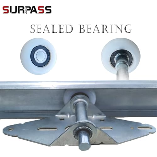 Surpass Garage Door Hardware Kit Roller/Hinge/Top Bracket/Wire Rope (for 16'x8' and 18'x8' Height Double Garage Doors)