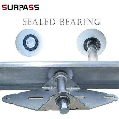 Surpass Garage Door Hardware Kit Roller/Hinge/Top Bracket/Wire Rope (for 16'x8' and 18'x8' Height Double Garage Doors)