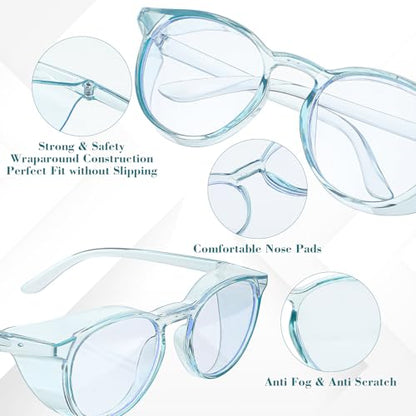 YUXIANLB Safety Glasses Anti Fog Safety Goggles for Women Nurse Protective Eyewear, Anti Dust Protection Lab Glasses