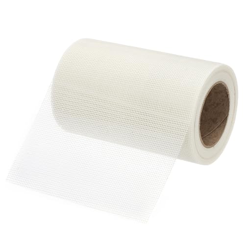 PATIKIL Drywall Repair Mesh Tape, 8 inch x 82 ft Fiberglass Repair Patch Self-Adhesive Dry Wall Joint Tape 12 Mesh Wall Hole Crack and Seam Patch, White - size: 8 inch x 82 Feet