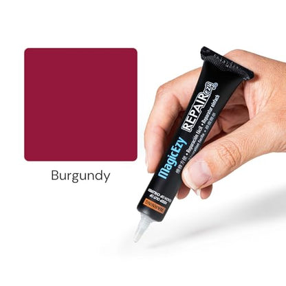 MagicEzy Tile RepairEzy - Professionally and Easily Touch-Up Tile Chips over 1 mm on Porcelain and Ceramic Surfaces - Burgundy - color: Burgundy