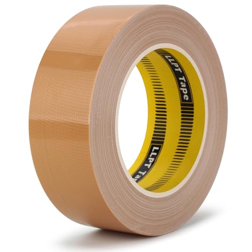 LLPT Duct Tape Premium Grade 1.6 Inches x 108 Feet x 11 Mil Easy Tear Residue Free Strong Adhesive Color Brown (DT406) - color: Light Brown