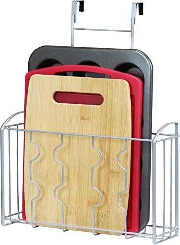 Simple Houseware Over Cabinet Door Organizer, Silver - size: 1 Pack
