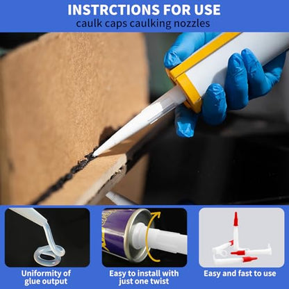 Caulking Tool Kit,Caulk Remover Tool,3 in 1Silicone Caulking Tool Kit, Grout Scraper, Reuse and Replace 5 Silicone Pads, Bathroom, Kitchen, Floor, Window, Sink Joint, Frames Seal Tools (23 PCS)