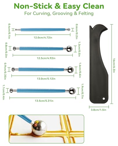 7-in-1 Caulking Tool Kit, Silicone Caulk Finishing & Smoothing Tool, Sealant Trimming and Removal Tool with Scraper for Bathroom, Shower, Sink Sealant & Grout Projects (17PCS) (17) - size: 17