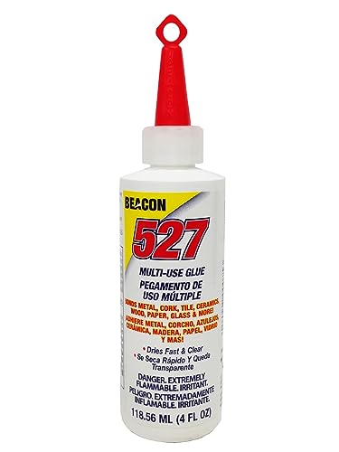 BEACON 527 Multi-Use Glue for Ceramics, China, Metal & More - Quick-Dry, Waterproof & Weatherproof Adhesive, 4-Ounce