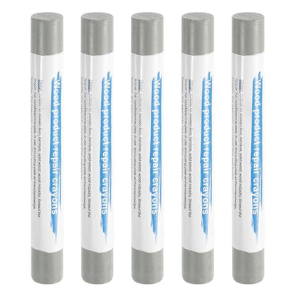 HARFINGTON 5pcs Wood Filler Sticks Wooden Wax Touch Up Furniture Repair Crayons for Scratch Hole Wood, English Gray - color: English Gray