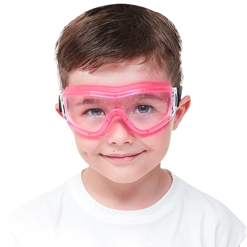 Kids Anti-fog Safety Goggles, Kids Lab Goggles, Adjustable, Compatible with Nerf Gun - color: Pink