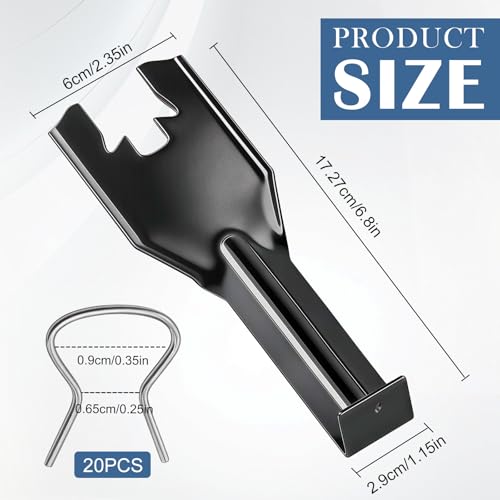 1 Piece Black Automotive Window Handle Crank Removal Tool and 20 Pieces Door Panel Retainer Clips Tool Set, Interior Inside Door Lock Hardware Repair Kit, Universal Fit for Most Vehicles 76951 76980