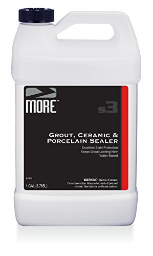 MORE Grout, Ceramic & Porcelain Sealer - Water Based Formula for StainProtection [Gallon / 128 oz] - size: Gallon