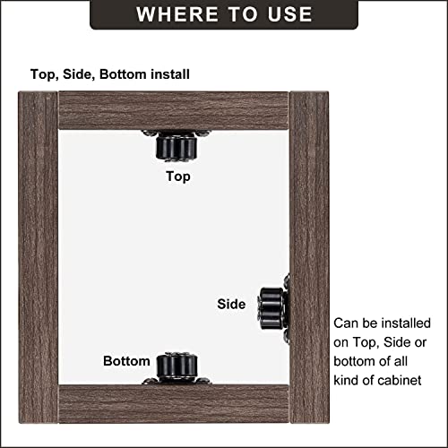 Keenkee 2 PCS Cabinet Latch Double Roller Catch Hardware for Cupboard Closet Cabinet Door Latches and Catches, Black Nickel - color: BlackNickel 2ps