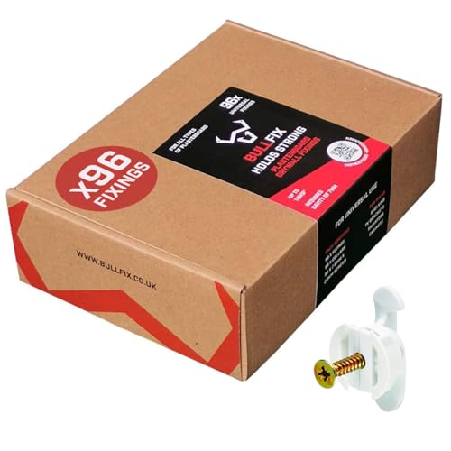 Bullfix Drywall Anchors and Screws Kit - 96 Pack, Holds 255lbs, Heavy Duty Drywall Anchors for Shallow Hollow Cavity, Dry Wall Screws, Heavy Duty Dry Wall Kit - size: 96 Pack
