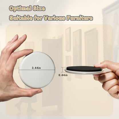 3-1/2" Furniture Sliders for Carpet, 8 Pack Furniture Sliders for Hardwood Floors, Heavy Duty Moving Pads Sliders for Floor Protectors, HOME MASTER HARDWARE - size: 3-1/2" 8 PCS