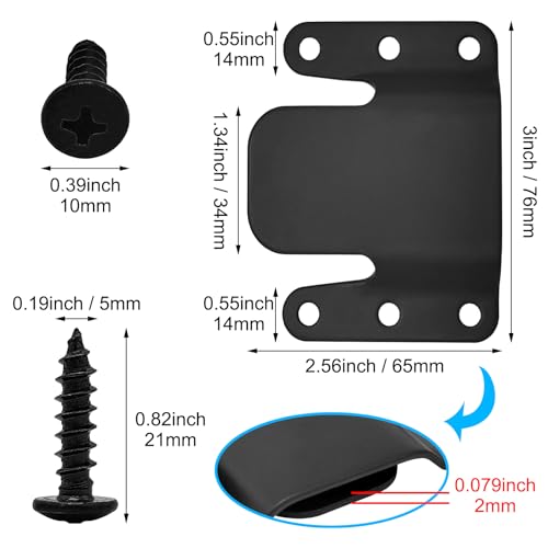 Sectional Couch Metal Connectors,4 Pcs Universal Sofa Interlocking Furniture Connector,Sectional Sofa Fastener Software Bracket with Screws for Loveseat, Recliner, Chair or Chaise Lounge (Black)