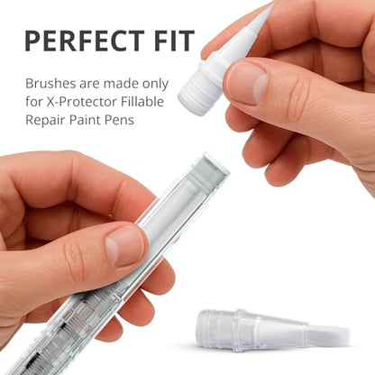 X-Protector Brush Tips for Fillable Touch Up Paint Pen Kit - 8 Pcs Pack - Compatible Only with Fillable Version! - style: Pack of 8, Brushes for Fillable Version