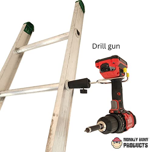 Monkey Grip Hands Free Innovative Extension Ladder Accessories Universal Tool Holder Perfect for Paint Buckets, Tool Bags, Power Tools and More (Monkey Grip)