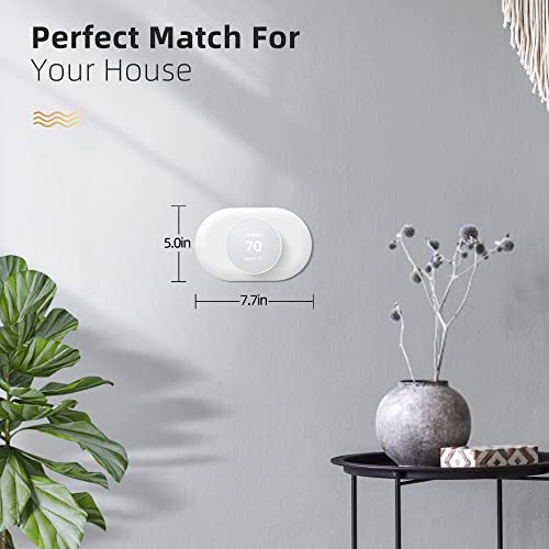 Compatible with Google Nest Thermostat 2020 Wall Plate Cover, Nest Thermostat Trim Kit, Nest Thermostat Wall Plate Cover, Nest Thermostat Accessory Easy Installation - Snow - color: Snow