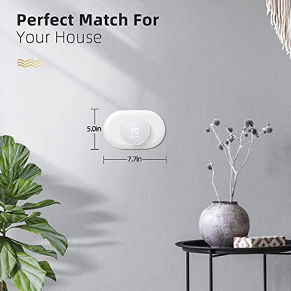 Compatible with Google Nest Thermostat 2020 Wall Plate Cover, Nest Thermostat Trim Kit, Nest Thermostat Wall Plate Cover, Nest Thermostat Accessory Easy Installation - Snow - color: Snow