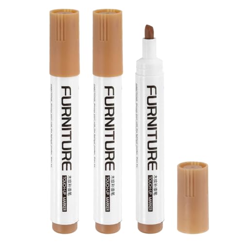 uxcell Furniture Markers Touch Up, 3pcs Furniture Repair Kit Wood Filler Sticks Wood Markers for Scratches Wooden Floor Table Cabinet Laminate Frames, Mahogany - color: Mahogany