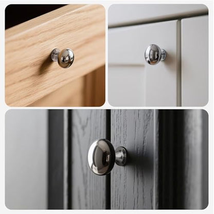 15 Pack Polished Chrome Kitchen Cabinet Knobs, 1-3/16 Inch(29.5mm) Drawer Knobs Dresser Knobs,Solid Drawer Pulls Kitchen Cabinet Pulls for Dresser Drawers - color: Polished Chrome