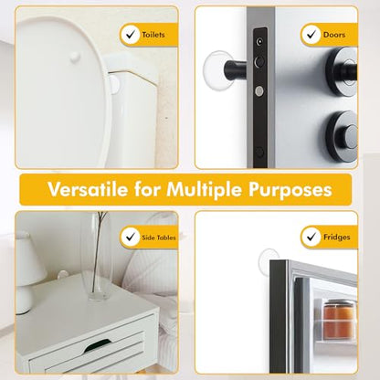 Clear Door Stoppers for Wall – Self Adhesive Door Knob Wall Protector, Door Slam Stopper, Door Handle Bumper Guard (Medium -2" (10 Pack)) - size: Medium -2" (10 Pack)