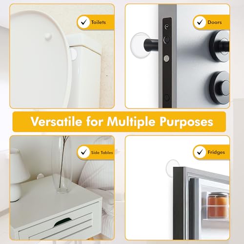 Clear Door Stoppers for Wall – Self Adhesive Door Knob Wall Protector, Door Slam Stopper, Door Handle Bumper Guard (Small -1.6" (10 Pack)) - size: Small -1.6" (10 Pack)