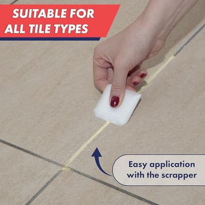 Tile Grout, Repair Kit, Restore & Renew Tile Joints Line, Fast Drying Tile Grout Paint Squeeze Tube for Bathroom Shower Kitchen Floor, Waterproof (8.8 oz, Ivory) - style: Ivory