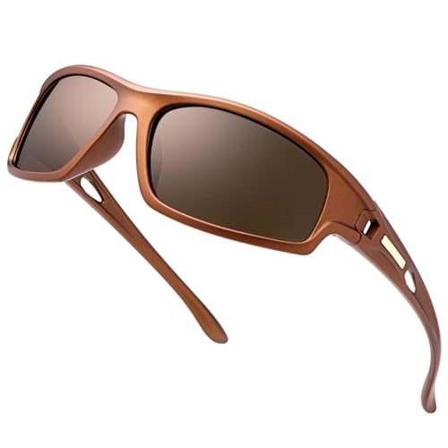 YIMI Polarized Photochromic Driving z87 Sunglasses For Men Women Day and Night safety glasses - color: Brown Frame/Brown Lens