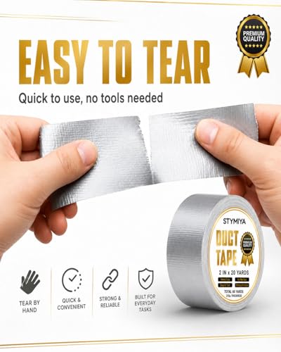 Silver Duct Tape Heavy Duty: Wide Waterproof Outdoor Duck Furniture Repair Tape Bulk - Strong Adhesive Weather UV Resistant No-Residue Masking Tapes Patterns Variety Pack (Silver, 3 * 2IN*20Yards) - color: Silver, size: 3*2in*20yards