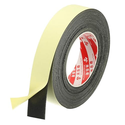 PATIKIL 1 3/16 Inch x 33 Ft Weather Stripping Door Seal Strip, 1mm Thick EVA Self Adhesive Foam Seal Tape for Door Window Insulation, Black - size: 1 3/16 Inch x 33 Ft