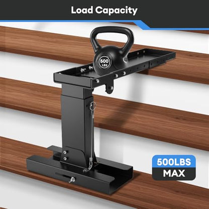 Ladder Extender Pro, Heavy-Duty Ladder Stabilizer High Strength, Non-Slip Adjustable Extendable Ladder Leveler for Stairs (12.3-18.5" H, 16.8-29.8" L) 500 lb Capacity, Fits Telescopic/Straight Ladders