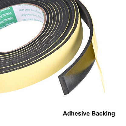 uxcell Sealing Foam Tape 20mm Wide 3mm Thick 4m/13ft Long, Self Adhesive Weather Strip for Window Door Insulation - size: 20mmx3mmx4m
