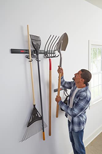 Rubbermaid FastTrack Garage Storage System Tool Hanging Kit, Wall Mount Holder for Garden Lawn Tools/Garage/Home Organization - size: 2 Rails, 4 Hooks