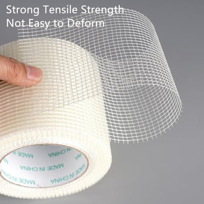 Drywall Joint Repair Tape Self Adhesive Fiberglass Wall Repair Tape Drywall Mesh Tape 2 Inch x 66 Feet Self Adhesive Fiberglass Wall Crack and Seam Patch - size: 2 in x 66 Ft