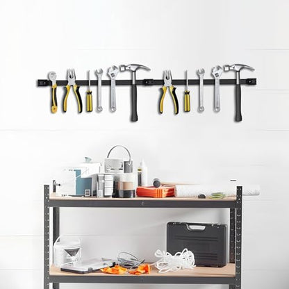 24" Magnetic Tool Holder, 5 Packs Magnetic Storage Strips Magnet Bar PVC Coated for Garage Tool Organizer Mounted Hanging Strip,Heavy Duty of Holder Easy to Install - style: 24IN-5 PACK