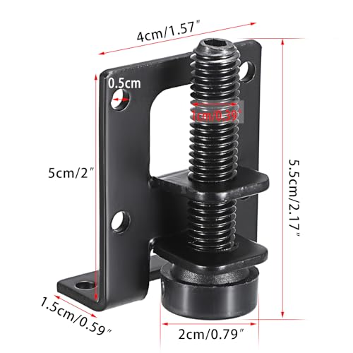 OwnMy 4 Packs Adjustable Furniture Leveling Feets L Shaped Furniture Levelers Legs, Heavy Duty Furniture Mounting Brackets Metal Leveling Feet for Workbench Cabinet Wardrobe, 2.2" H, Black - size: 2.2"H-Black