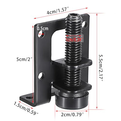 OwnMy 4 Packs Adjustable Furniture Leveling Feets L Shaped Furniture Levelers Legs, Heavy Duty Furniture Mounting Brackets Metal Leveling Feet for Workbench Cabinet Wardrobe, 2.2" H, Black - size: 2.2"H-Black