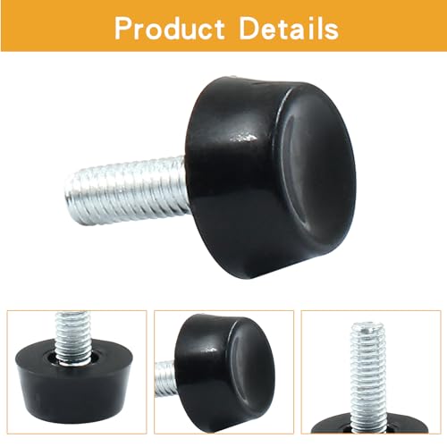 24 Pcs M6 Furniture Leveling Feet Adjustable Table Levelers Chair Glide Leveling Screw in Threaded for Patio Furniture Tables Chairs - size: M6