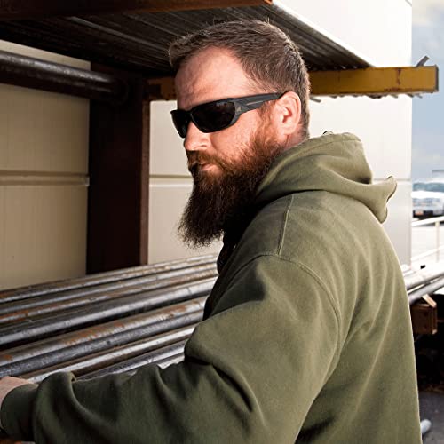 Edge TXD416 Dawson Polarized Wrap-Around Safety Glasses - color: Smoke, style: Standard